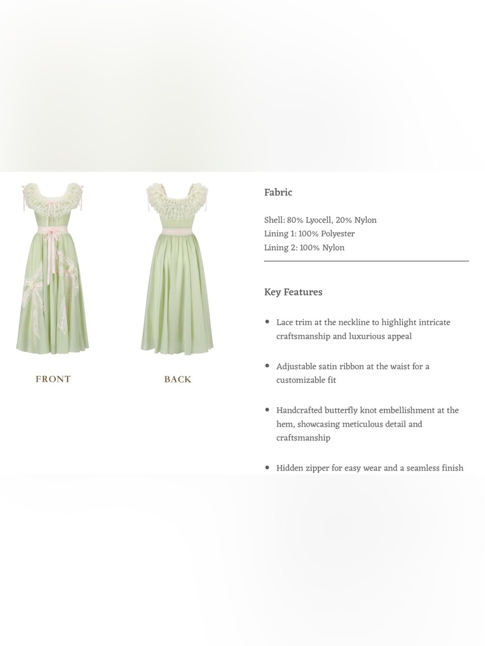 NEW LaceMade Green Kite Dress - Picture 8 of 16